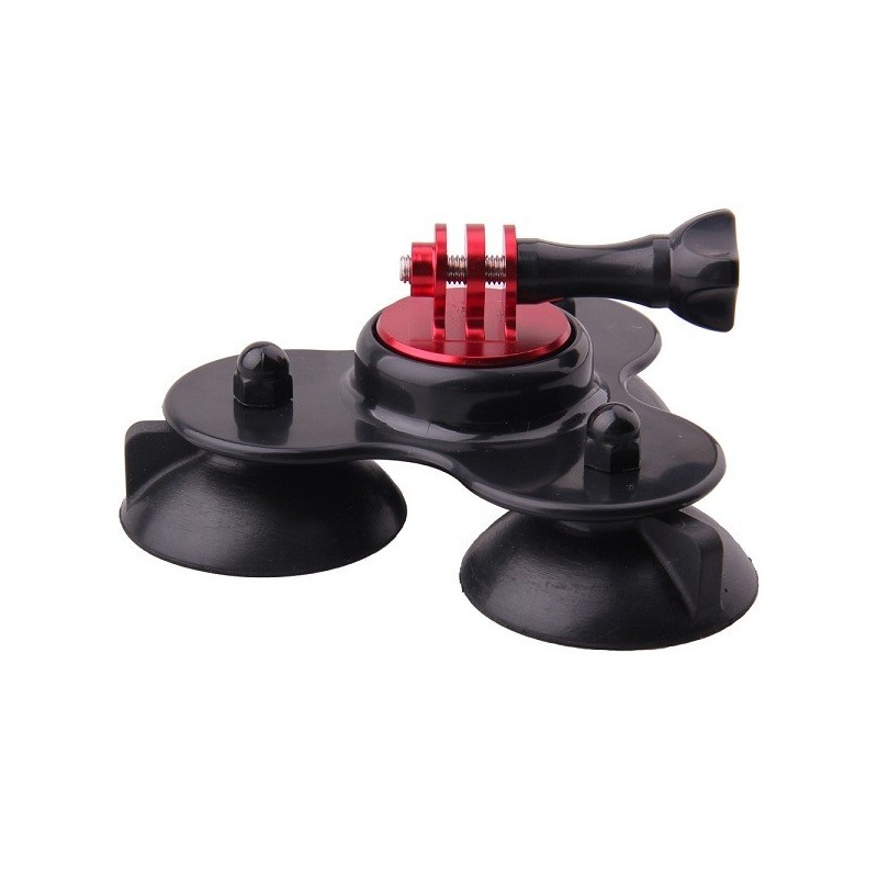 Triple suction cup mount Removable Black