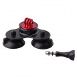 Triple suction cup mount Removable Black