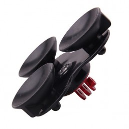 Triple suction cup mount Removable Black